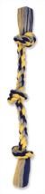 Mammoth Pet Products Cotton blend Color 3 Knot Rope Tug Toy Assorted 1ea/36 in, - £15.75 GBP