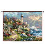 26x34 COASTAL SPLENDOR Lighthouse Ocean Tapestry Wall Hanging - £64.50 GBP