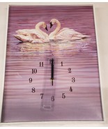 Wild Wings, Wrapped Canvas Clock, &quot;Love Dance, Swans&quot; 18&quot; X 13&quot; - £31.06 GBP