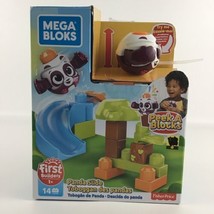 Mega Bloks First Builders Panda Slide Playset Peek A Blocks Fisher Price 2019 - £31.61 GBP
