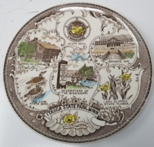 Itasca State Park Minnesota Souvenir Plate Brower Inn Lady Slipper Dougl... - $18.95