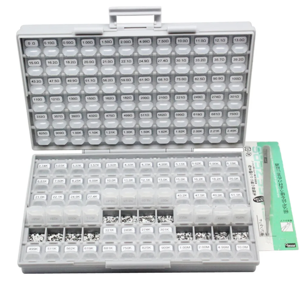 Tek SMD SMT 1206 1% resistor kit E96 orted 14400pcs BOX-ALL10M resistor storage  - £268.29 GBP