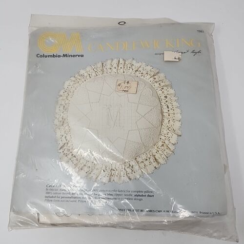 Candle wicking Kit 7502  Minerva American Heritage Pillow 1983 Off White NEW - £11.66 GBP