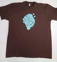 American Apparel Brown Graphic T Shirt Mens Sz XL Thought Bubble Mankind Humans - £15.60 GBP