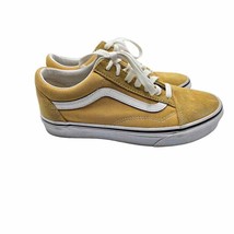 Vans Old Skool Sk8 Low Top Sneakers Sz 7 Womens Yellow Canvas Suede - $21.44