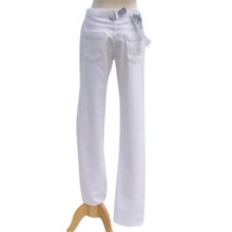 Cache White Black Orchid Boyfriend Organic Denim Pant Distressed NWT $138 - $55.20