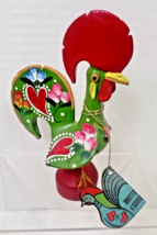 Rooster d&#39;Amour Portugal Hand Painted Colorful Rooster Pottery 5 3/4&quot; Ha... - $24.26