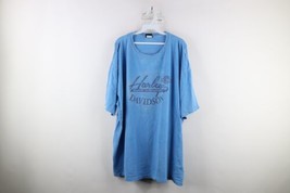 Harley Davidson Mens 3XL Distressed Spell Out Script Short Sleeve T-Shirt Blue - £31.28 GBP