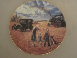 Bountiful Harvest Collector Plate Emmett Kaye Threshing Farming The Heartland - $23.20