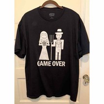 Game Over Tshirt Black Size XXL Engagement Newlywed Just Married Graphic - $9.87