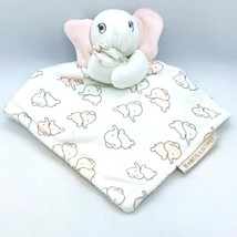 Blankets &amp; Beyond Baby Elephant Security Blanket Lovey With Pink Ears 13... - $185.83 MXN
