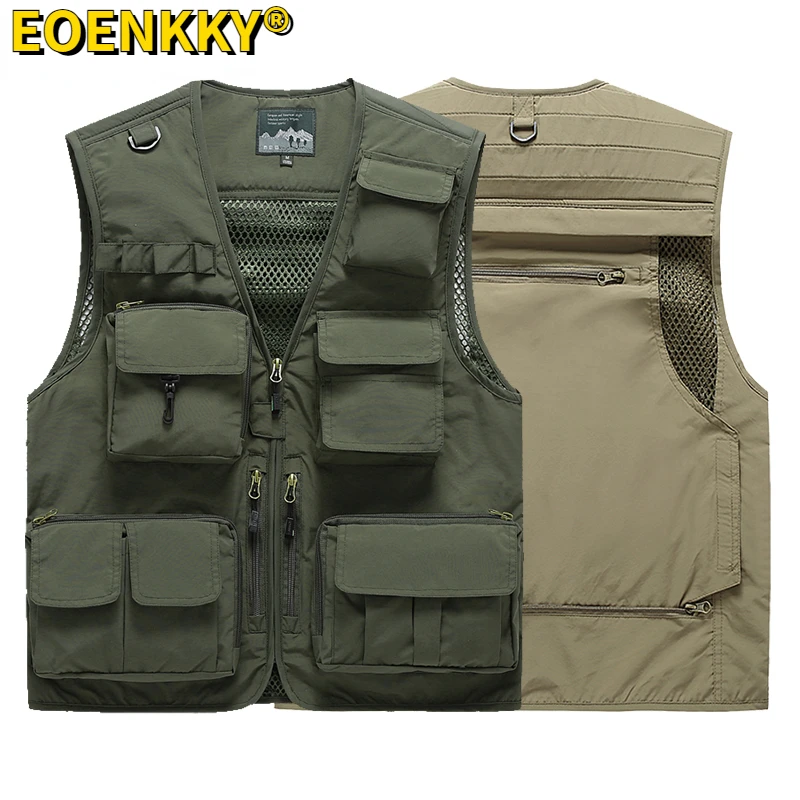 7XL 14 Pockets Summer Camping Tactical Hiking Fishing Vest Man Photographer - £28.19 GBP+