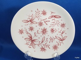 Johnson Brothers Glenwood Bread Butter Plate Oval Windsor Ware Red Floral 6.5&quot; - £12.30 GBP