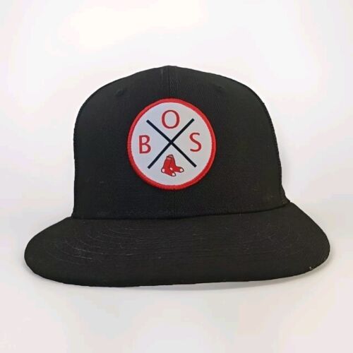 Boston Red Sox New Era Vert Trucker 9FIFTY Adjustable Snapback Hat - Black - $17.77