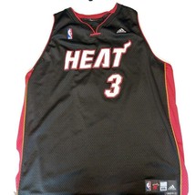 Adidas Dwyane Wade #3 Miami Heat Jersey Mens Size XXL Length + 2 Black - £24.02 GBP