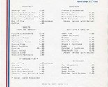 The Highlands British Shoppe Tea Room Menu Pigeon Forge Tennessee 1990&#39;s - £14.21 GBP