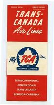 Trans Canada Air LInes Canadian Timetable 1951 Transcontinental Internat... - $18.81