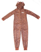 One-Piece Pajamas Size 6 7 8 10-12 Blanket Sleeper Union Hooded Cheetah ... - $23.75