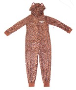 One-Piece Pajamas Size 6 7 8 10-12 Blanket Sleeper Union Hooded Cheetah ... - £19.64 GBP