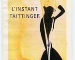 Petite Cafe Menu L&#39;Instant Taittinger Menu Cover  - £13.93 GBP