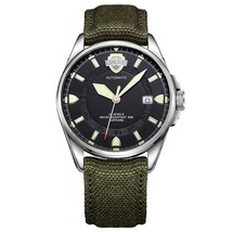 NH35 BUREI Brand Men Automatic Watch Sapphire Military Mechanical Men Watch Casu - £166.44 GBP