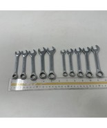 MASTERGRIP 10 PIECE POLISHED METRIC SAE STUBBY SHORT COMBINATION WRENCH SET - £17.15 GBP