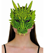 Adult Unisex 3-D Dragon Mask Foam Rubber Cosplay Costume Accessory YELLO... - £7.51 GBP