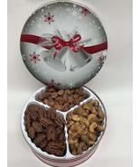 Cinnamon Roasted Nuts 3 Flavor Assortment Gift Tin (Medium 18oz. 7" Tin) - $20.00 - $40.00