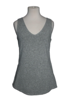 White House Black Market Gray V Neck Sleeveless Shell Tank Top  Size Sma... - £14.35 GBP