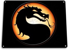 Mortal Kombat Classic Fight Arcade Marquee Game Room Wall Decor Metal Ti... - £9.53 GBP