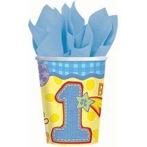 1st Birthday Hugs and Stitches Boys Cups 9 oz Birthday Party Supplies 16... - $4.13 CAD