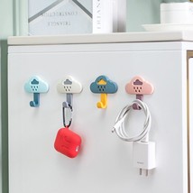 4 Children&#39;s Kids Cloud Bedroom Clothes Coat Hook Hanging Wall Tidy Colour Play - £3.98 GBP