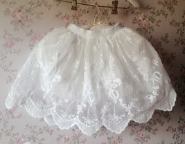 Mini Lace Baby Tutu Girl White Tutu Skirt image 6