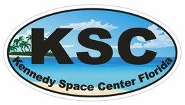 Kennedy Space Center Florida Oval Bumper Sticker or Helmet Sticker D1137 - $1.39+