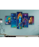 Jawaharat Set Of 5 Living Room Wall Painting With Frame For Home Decorat... - €25,19 EUR