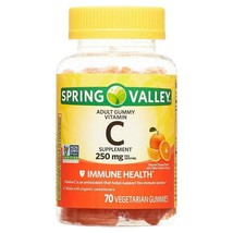 Spring Valley Non GMO Vitamin C Vegetarian Gummies, Orange, 250 mg, 70 C... - $33.90