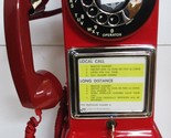 Automatic Electric Three Slot Red Pay Telephone 1950&#39;s Operational Red Coil - £853.05 GBP