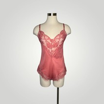 Vintage Lingerie Emilio Pucci for R Pink Bodysuit Lace 1 Piece Teddy L104 M - $43.54