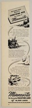 1948 Print Ad Minnesota Vacation Land of 10,000 Lakes Fishing,Camping,Boating - £10.07 GBP