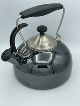 Chantal Enamel Zenith Tea kettle Teapot Loop Onyx Black Chrome Handle 1.8 quart - $24.99