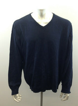 Haggar Men&#39;s XX Large  Long Sleeve Dark Blue 100% Cotton Pullover Sweater - £9.35 GBP