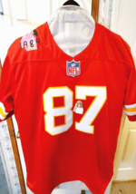 T Swiftie KC 87 Football Jersey With Theme (1989) Necklace Red/white Size M - $85.00