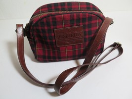 Pendleton Woolen Mills Wool Crossbody Purse Bag Red Black Plaid Pattern Leather - £25.60 GBP