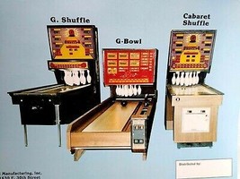 G Shuffle G-Bowl Cabaret Arcade Flyer Original Shuffle Alley Bowling 8.5&quot; x 11&quot; - £19.75 GBP