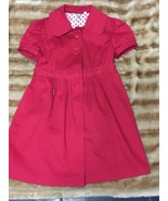 Girls Size Small Coat Jacket Red Button Up Dress Coat Outerwear Exc Cond - $31.54 CAD
