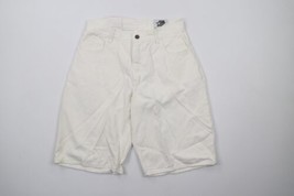 NOS Vintage 90s Streetwear Mens Size 30 Baggy Loose Fit Denim Jean Shorts White - £61.19 GBP