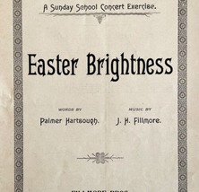 Easter Brightness Victorian 1895 Music Booklet Sunday School Concert DWAA19 - $49.99