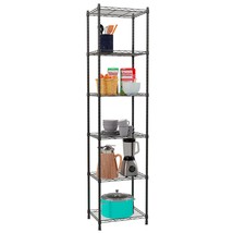 6 Tier Adjustable Spacing Storage Shelf Metal Storage Rack Wire Shelving Unit St - £49.82 GBP