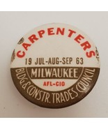 Carpenters Building &amp; Construction Trades Council Milwaukee Vintage 1963... - $19.60