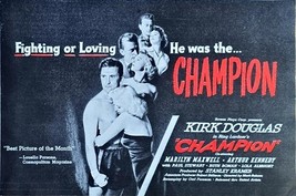 KIRK DOUGLAS-CHAMPION-HOLLYWOOD-1949 Vintage Print Ad-American Magazine - $18.32 CAD
